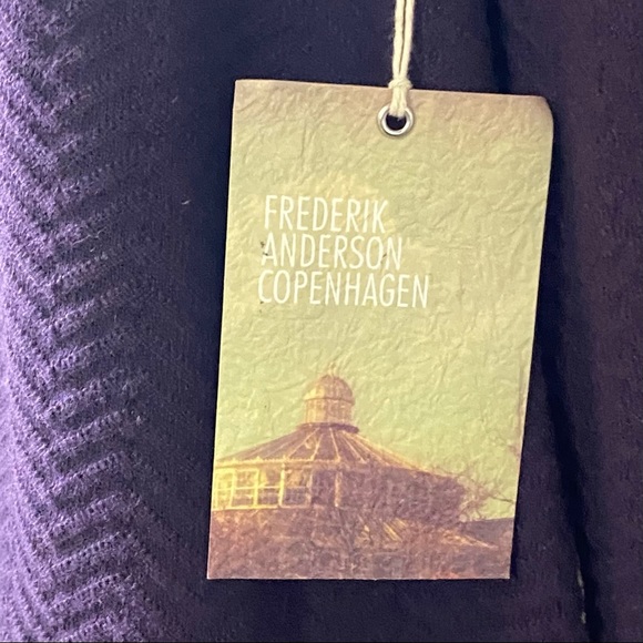 Fredrik Anderson Copenhagen men eggplant colour 100% cotton sweater. Size L. NWT - Picture 2 of 10